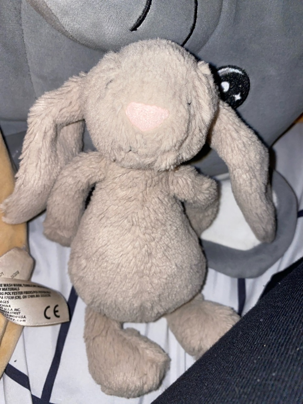 Jellycat Beige Plush Bunny with White Tail